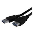Câble d'extension USB 3.0 A vers A de 1 m - M/F - Rallonge USB A SuperSpeed en noir - M/F - USB3SEXT1MBK-0
