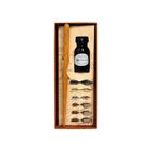Coffret de calligraphie - HERBIN - Petit coffret - 1 porte-plume en bois - 6 plumes - 1 flacon d'encre