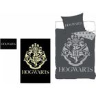 CARBOTEX Housse de couette - HARRY POTTER - HOGWARTS - 140x200 cm - Phosphorescente - Taie 63x63 cm
