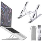 Support PC Portable Tablette Pliable - E-TEC - Aluminium - 7 Angles Réglable - Argenté