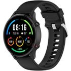 LECMACY Silicone Bracelet pour Xiaomi Mi Watch/Xiaomi Mi Watch Color Sport,Sport Bracelet Replacement Bande Respirant pour Fitbit luxe (Noir