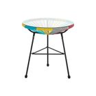 VENTE-UNIQUE Table de jardin en fils de résine tressés - Multicolore - ALIOS III de MYLIA
