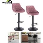 Willonin® Lot de 2 Tabouret de bar pour salle à manger, Rose Assise 35x37cm, Chaise doux scandinave