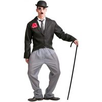 Déguisement Charlie Chaplin - Polyester - Taille Unique - Homme - Noir