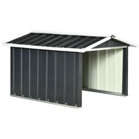 Outsunny - garage tondeuse robot - Acier - 86x100x63cm - Gris