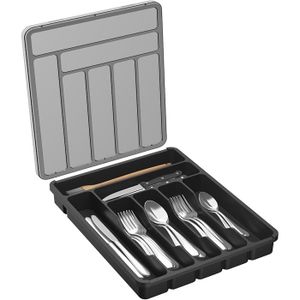 Rayen 6314 range couverts pour ménagère - rouge - adaptable et autocollant
