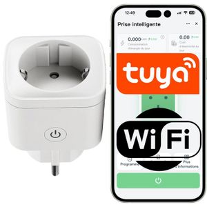 GreenSun Prise Connectée WiFi 16A Avec Surveillance Consommation - Compatible Alexa Tuya