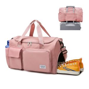 SAC DE SPORT JINZDASU Sac de Voyage- 50x25x28cm -Petit Sac de Sport Femme avec Compartiment-- Sac a Dos Voyage Pliable