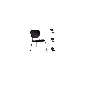 CHAISE ANAIS-Chaise en Velours et métal noir (x4)