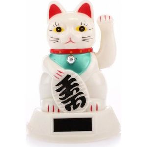 26 cm de Hauteur Porte-Bonheur Japonais lachineuse BIG Chat Maneki Neko Bras Qui Bouge