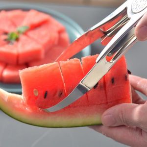 Couteau à découper triangulaire en acier inoxydable, décoration de fruits,  cuillère boule à Melon, bricolage plateau de fruits, outil de coupe