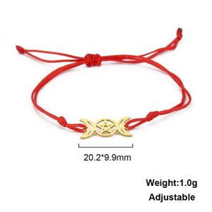 BRACELET - GOURMETTE Corde rouge - 17-22cm - Bracelets De Déesse En Aci