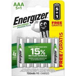 PILES ENERGIZER Power Plus Rech AAA BP6 5+1