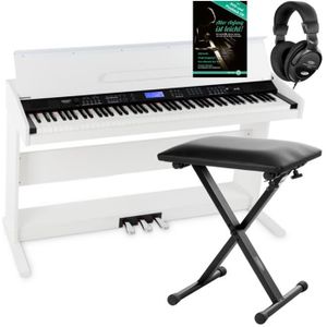 Rockjam 88-Key Débutant Piano numérique Clavier Piano avec pleine grandeur  touches semi-lestées, Stand musique, autocol RJ88D - Cdiscount Instruments  de musique