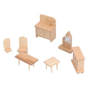MAISON POUPÉE Garosa Mini jouets de meubles de maison de poupée 1:12 petite maison de poupée meubles en bois scène ensemble Miniature