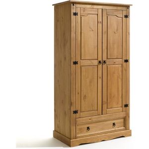 ARMOIRE DE CHAMBRE Armoire penderie TEQUILA style mexicain pin massif