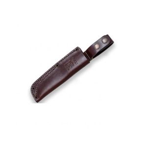 Couteau de chasse avec étui à rabat en cuir avec boucle pour ceinture