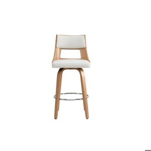 Miliboo Tabouret De Bar Scandinave Blanc Et Bois Clair