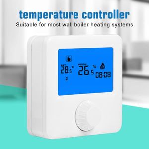 THERMOSTAT D'AMBIANCE minifinker Thermostat numérique Régulateur de température de thermostat de chauffage sans fil RF LCD numérique pour moteur eau