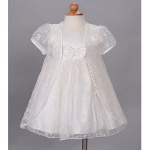 ROBE DE CÉRÉMONIE Robe de Baptême Avec Cap pour bébé (fille)  Iv...