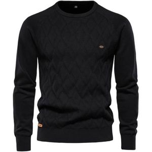 PULL Pull Homme,Pull à col Rond en Coton Couleur Unie C