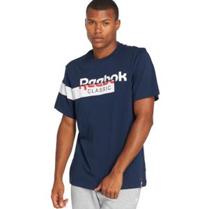tee shirt reebok homme bleu