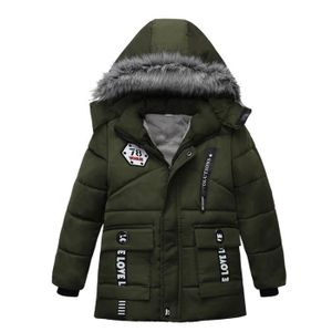 Doudoune Hiver Enfant Garçon Fille FTCayanz - Manteau Matelassé à Capuche - Taille 130-170cm - 100% Polyester - Coupe-vent Et Chaud