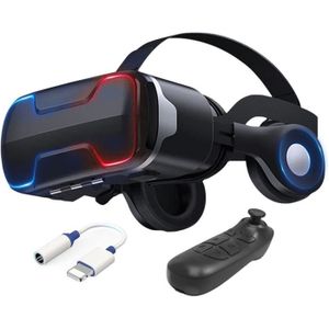 LUNETTES 3D Casque Virtuelle Réalité Pour Telephone Pour Films 3D Jeux Vidéo, Confortables Lunette Vr Avec Sangle Élastique Réglable Et C[J729]
