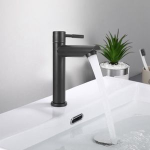 ROBINETTERIE SDB TMISHION robinet de robinet Robinet de lavabo en acier inoxydable pour salle de bains domestique Robinet d'eau outillage salle