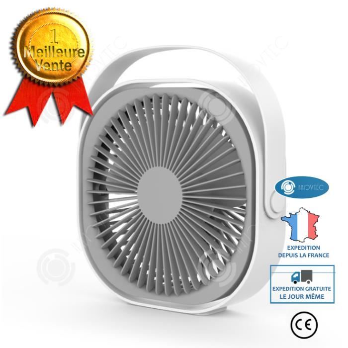 Ventilateur GENERIQUE LAVENT Mini ventilateur électrique à pile  rechargeable portable pour bureau BLEU