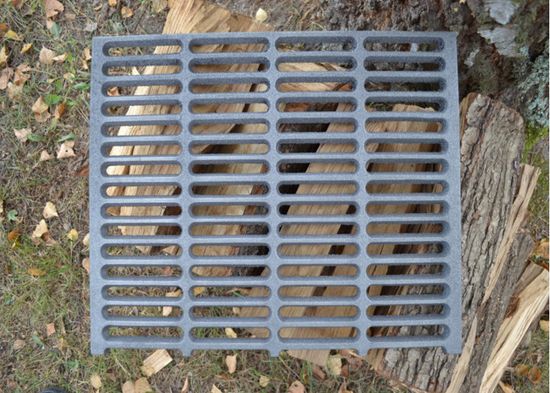 Grille De Four En Fonte - 30 X 15 Cm (29,7 X 14,7 Cm) - Pour Poêle à Cheminée, Barbecue, Four - Poids 1,85 Kg