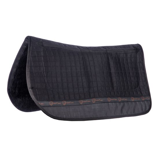 Tapis De Selle Western épais En Feutre Noir Avec Motif Cuir Imprimé – 32x32 Pouces – Idéal équitation