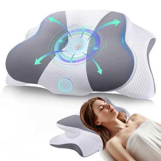 UTTU Oreiller Ergonomique Cervical à Mémoire De Forme, Oreiller Orthopédique Pour La Nuque
