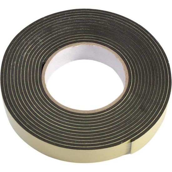 Lot De 5 Rubans Mousse éponge Auto-adhésif - 10mm X 1mm X 5m - Noir Et Jaune - Uxcell