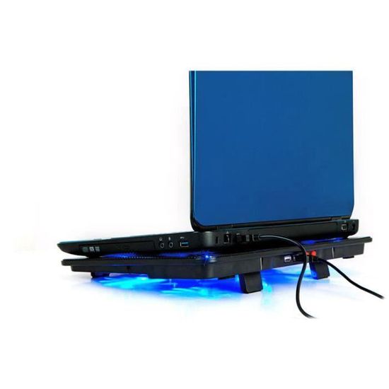  Refroidisseur PC Portable 10 à 17, 4 Ventilateurs Silencieux, Compatible  PS5, PS4, Xbox & PC, Plaque de Refroidissement Rétroéclairée RGB, Support