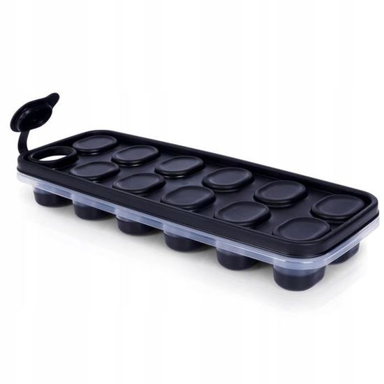 Bac à Glaçons Avec Couvercle - Plastique Bleu, Dimensions 25 Cm Environ - Neuf Sous Emballage, Pour Congélateur
