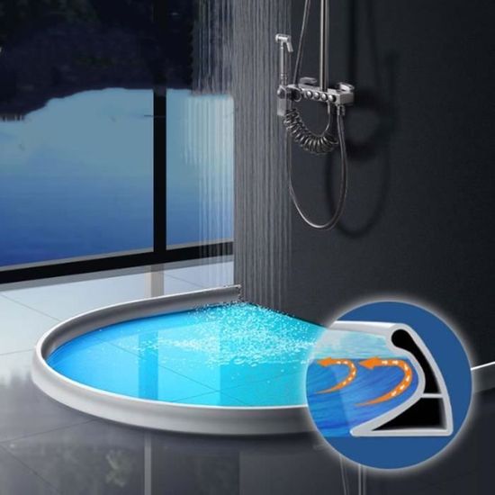 Joint Douche Paroi Verre Joint Porte Douche 2M, Joint Etancheite Douche, Joint Bas De Paroi De Douche, Bande Etancheite Seuil De Douche Sans Cadre