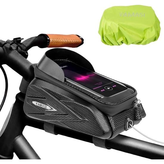 Sac De Guidon étanche Pour Vélo - Pochette Téléphone Transparente, Réflecteurs, Rangement Pratique Pour Portefeuille Et Accessoires