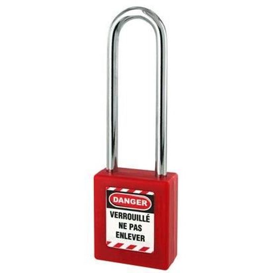 Cadenas Rouge Anse 76mm THIRARD - Cadenas De Consignation Rouge 40mm Anse 76mm - Sécurité Industrielle Et Maintenance (Norme A4