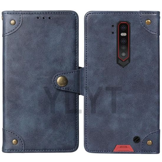 Housse Portefeuille Crosscall Trekker-M1 - Cuir, Fermeture Magnétique, Support Intégré - Noir