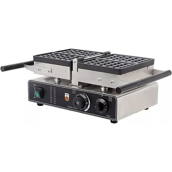 Machine à Gaufres Sur Bâtonnets 5 Moules - 1500W, Anti-Adhésif, Minuterie - Pour Professionnel Ou Maison