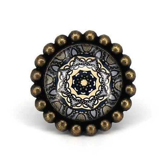 SVOCK Poignée De Meuble Cuisine Dorée, 10pcs Boutons De Tiroirs Blanc Et Doré Pour Armoires Coiffeuses