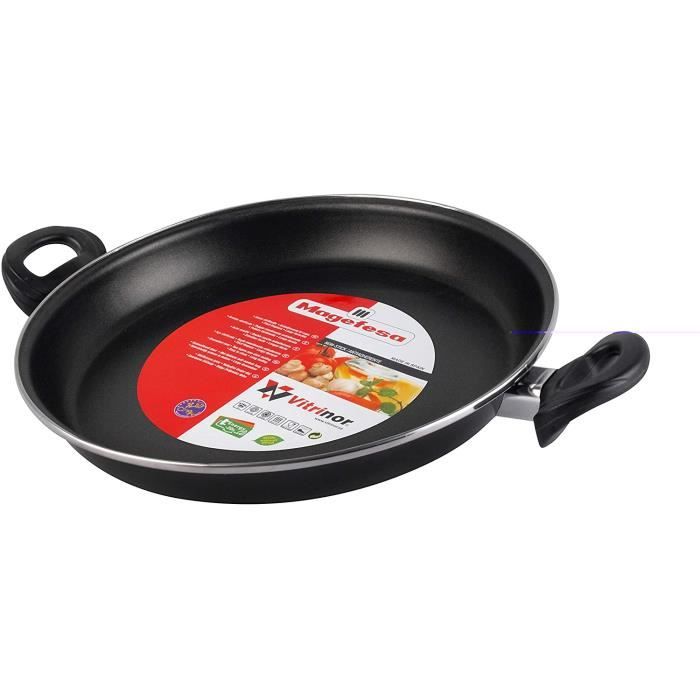 Megafesa 01101902 - Plat à paëlla, diamètre 30 cm, Noir