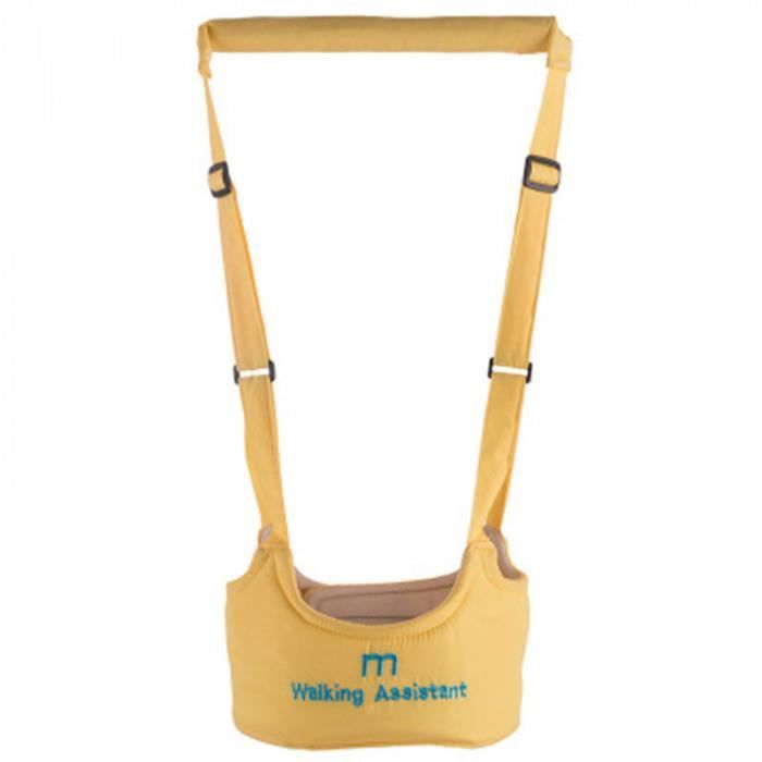 Version Jaune - 8-18 Mois Bébé Double Usage Walker Respirant Coton Ceinturé Enfant En Bas Âge Avec Ceinture De Traction Pour