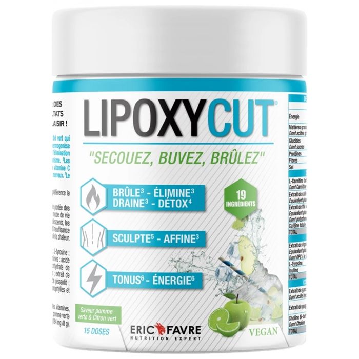 Eric Favre - Lipoxycut 120 gr LIPOXYCUT® est une formule concentrée à base de 19 ingrédients dont le thé vert qui inhibe la