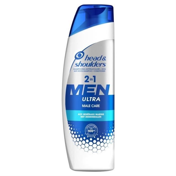 Head & Shoulders Shampooing Antipelliculaire + Soin 2 in 1 Men Ultra Male Care aux Minéraux Marins 2