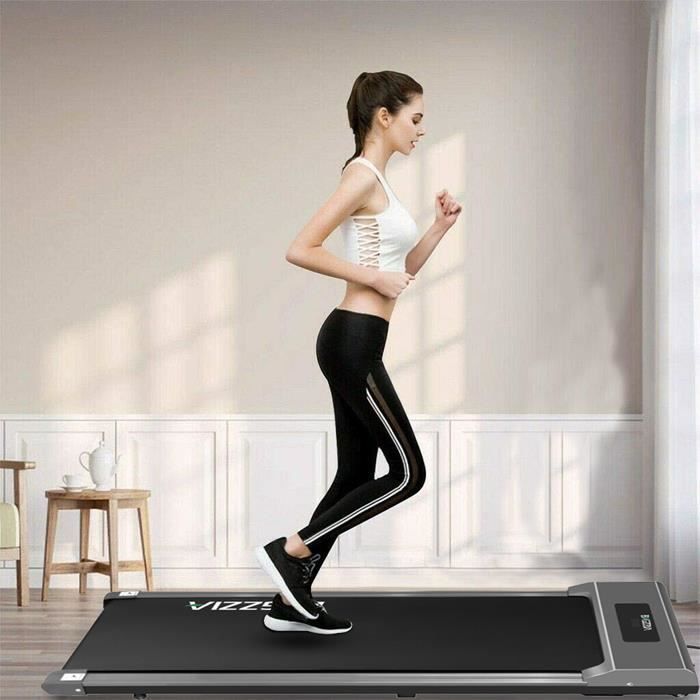 Tapis de Course Portable - Electrique motorisé 1-10 Km-h Gris