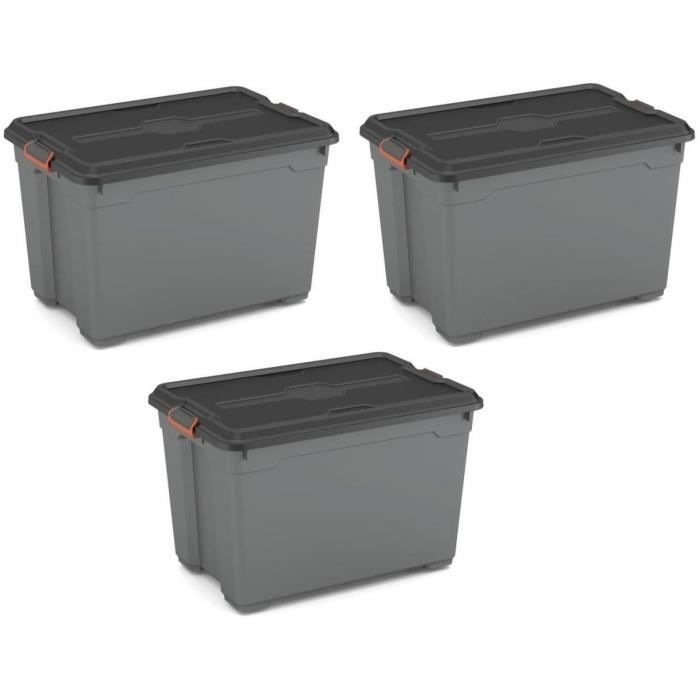 Lot de 3 Boîte de rangement KIS Moover Box pro XL - 60 L