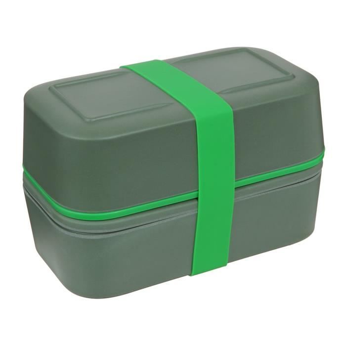 CAO CAMPING Lunch box Bambou double - 0,75 L x 2 - Vert kaki