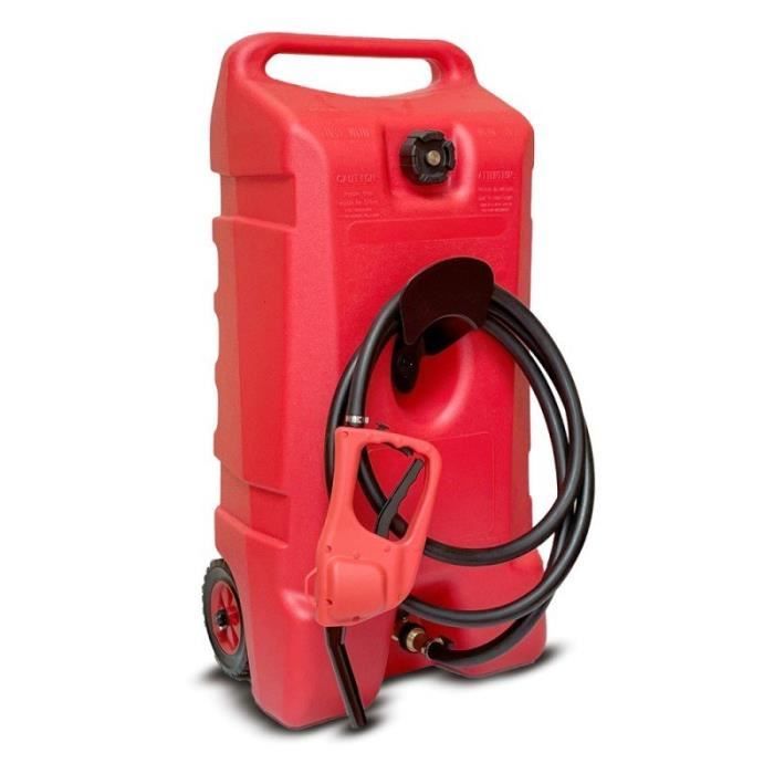Jerrican à carburant, bidon d'essence nomade avec pistolet - 53L
